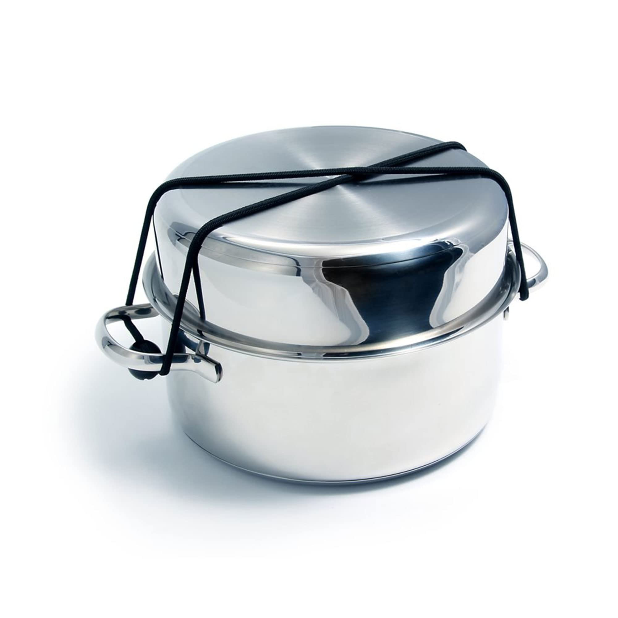 **Camco 10-Piece Stainless Steel Cookware Set with Lids – Nesting Pots & Pans, Detachable Handles & Storage Strap – Perfect for Camping, RV, Boat & Tailgating – Compact & Durable for Outdoor Cooking Adventures**