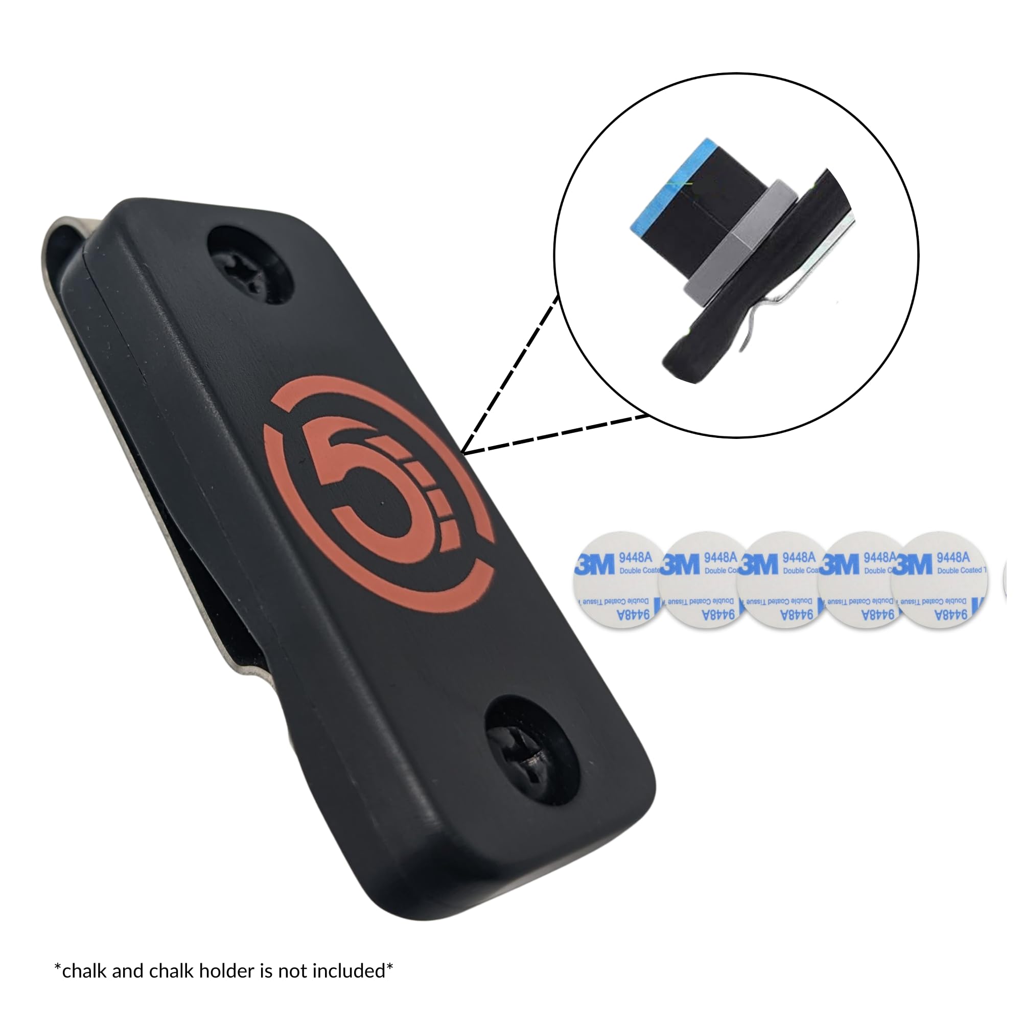 **Cru5h Billiards Magnetic Chalk Holder Belt Clip - Strong Neodymium Magnet for Pool Cue Chalk - Includes Circle, Hexagon, Octagon & Square Holders - Perfect for Billiards, Snooker & Pool Players**