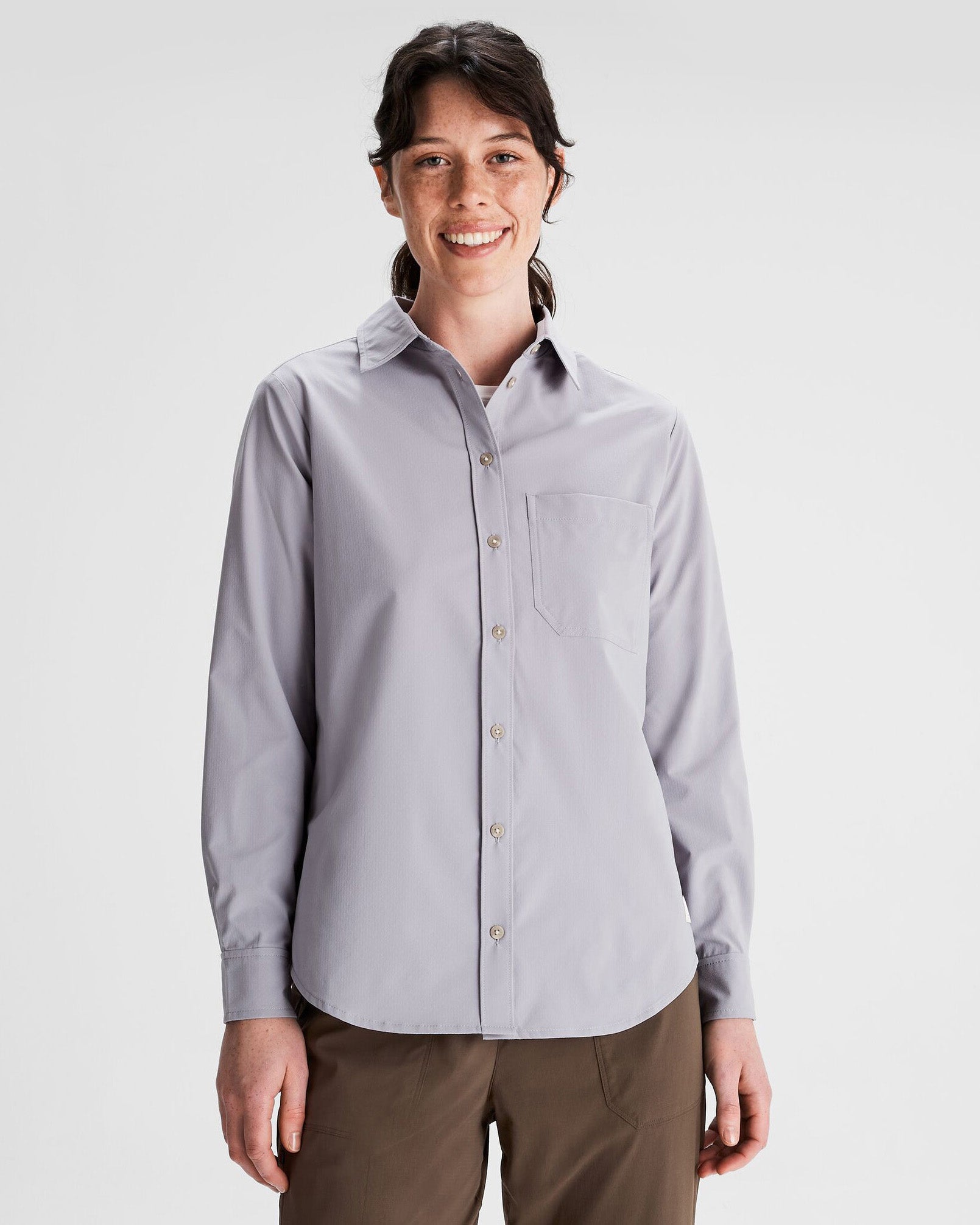 Women's Corsair Long Sleeve Shirt - Light Haze | Comfortable Casual Top for Everyday Wear, Work & Outdoor Activities