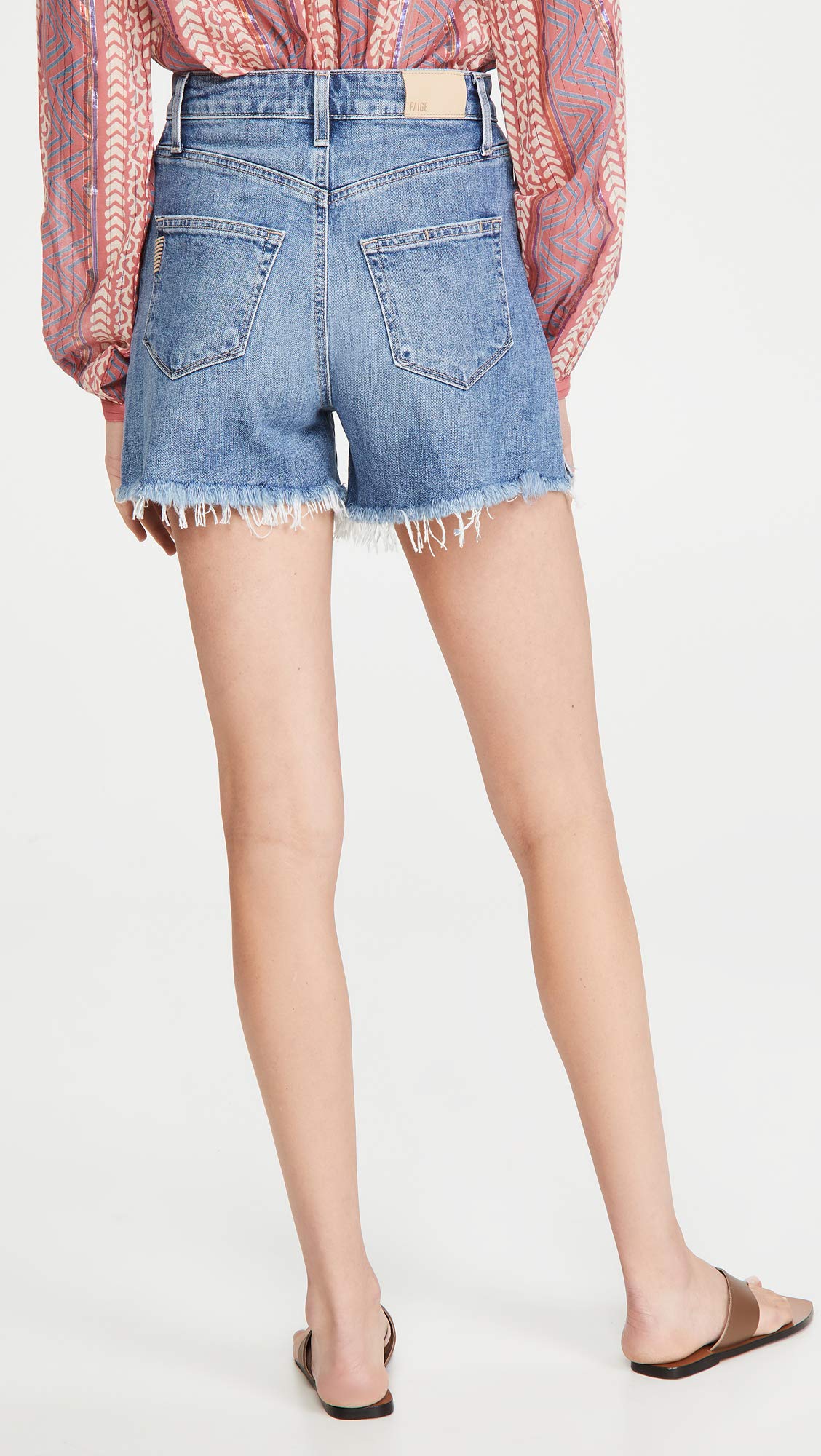 PAIGE Women's Dani High Waisted Denim Shorts - Comfortable Stretch Jeans Shorts for Summer, Casual Outfits & Beach Vacations