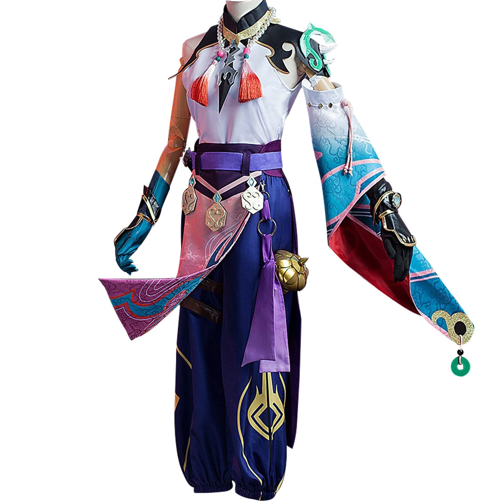 Xiao Cosplay Costume for Men - Genshin Impact Character Outfit with Tattoo | Halloween, Anime Convention & Cosplay Party Costume