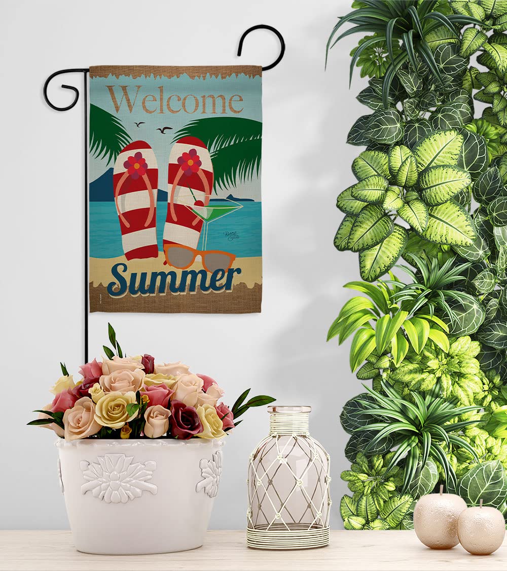 Breeze Decor Summer Fun Vertical Garden Flag - 13x18.5in for Outdoor Decor