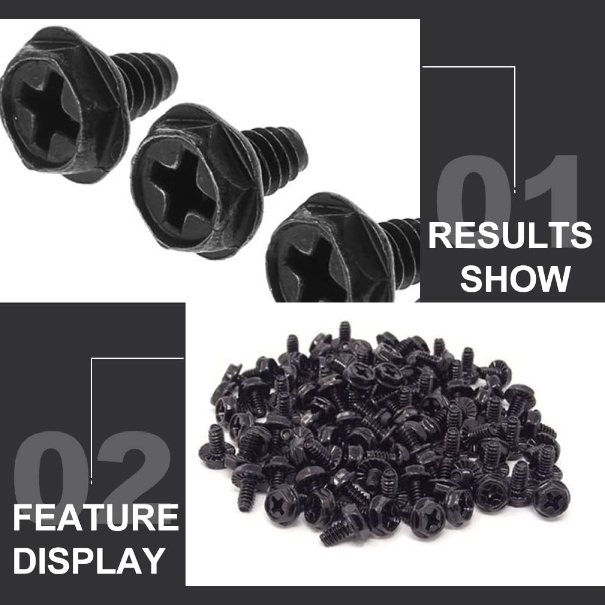 Mobestech 200 PCS Computer Power Supply Screws - Metal Fasteners for PC Case & Maintenance | Durable Screws for Computer Accessories & Hardware Upgrades