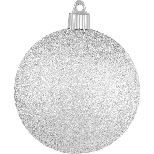 4 Pack Shatterproof Silver Glitter Christmas Ball Ornaments - Durable Holiday Decor for Tree, Party, Home & Office Decoration