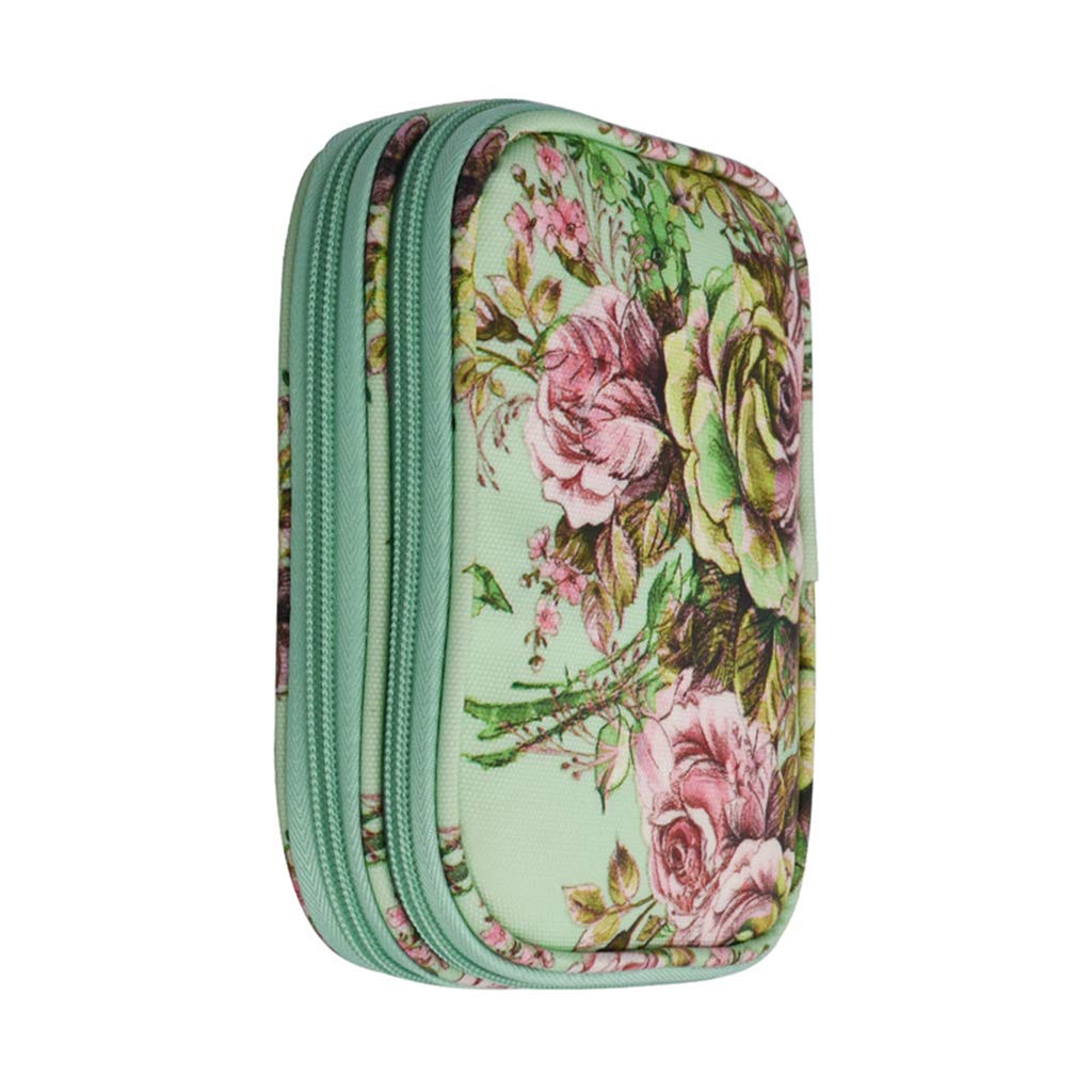 Crochet Hook Case with Zipper - Portable Travel Pouch for Knitting Needles & Crochet Accessories - Perfect for Crafters, Yarn Storage & On-the-Go Projects