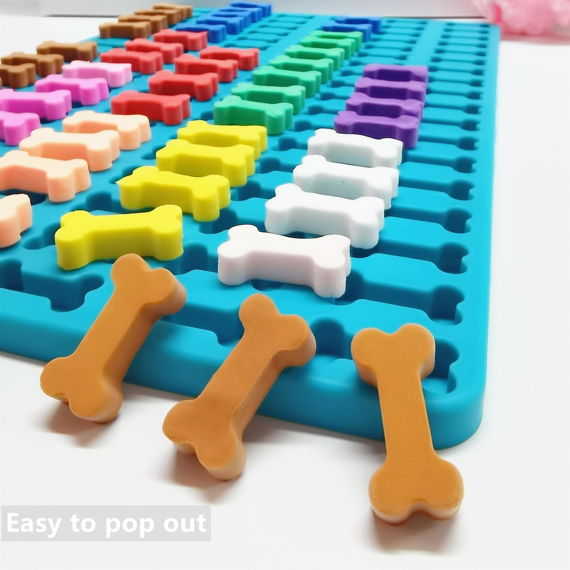 Premium Silicone Dog Treat Molds Set - Heart & Bone Shapes for Homemade Candy, Chocolate, Dog Biscuits | Non-Stick Baking Molds with Scraper | Perfect for DIY Pet Treats, Party Favors & Gift Making
