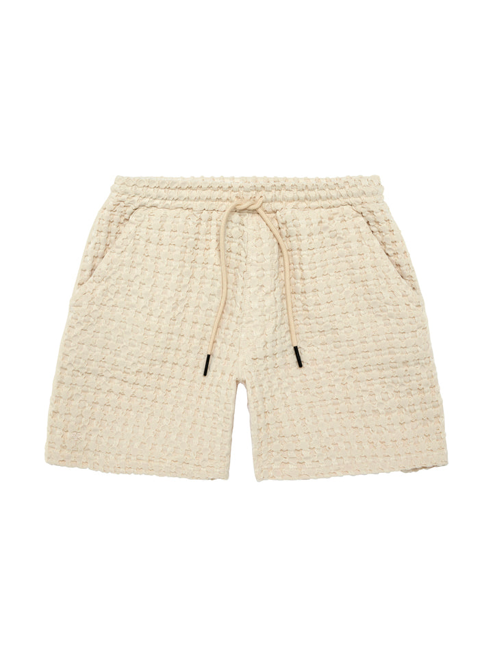 OAS Waffle Shorts for Men - Breathable Cotton Lounge Shorts with Comfortable Elastic Waistband | Perfect for Gym, Running, Travel & Casual Wear