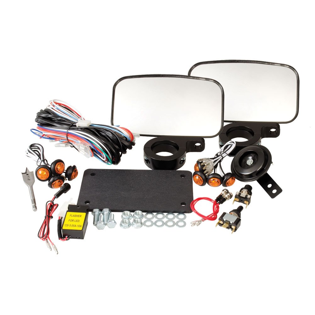 TUSK UTV Horn & Signal Kit with Mirrors - Compatible with Polaris Ranger 800 XP LE 2012 | Off-Road Accessories for Enhanced Safety & Visibility