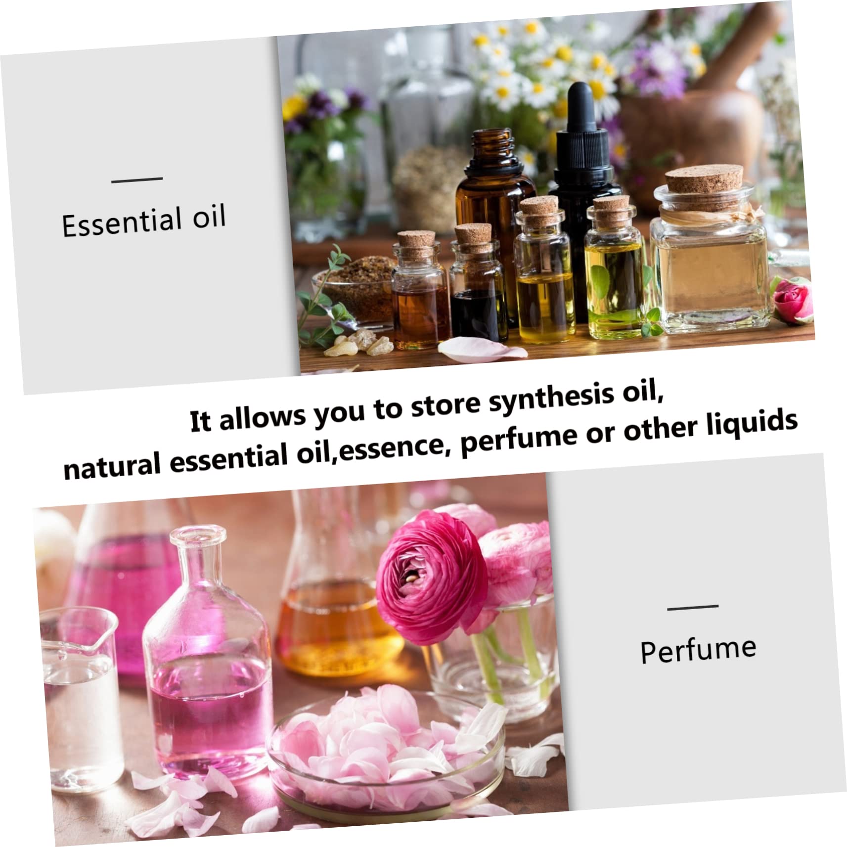 FRCOLOR Ceramic Essential Oil Dropper Bottle - Leak-Proof Cosmetic Dispensing Container for Aromatherapy, DIY Beauty & Travel (5ml/10ml/30ml) | Perfect for Essential Oils, Serums & Liquid Makeup
