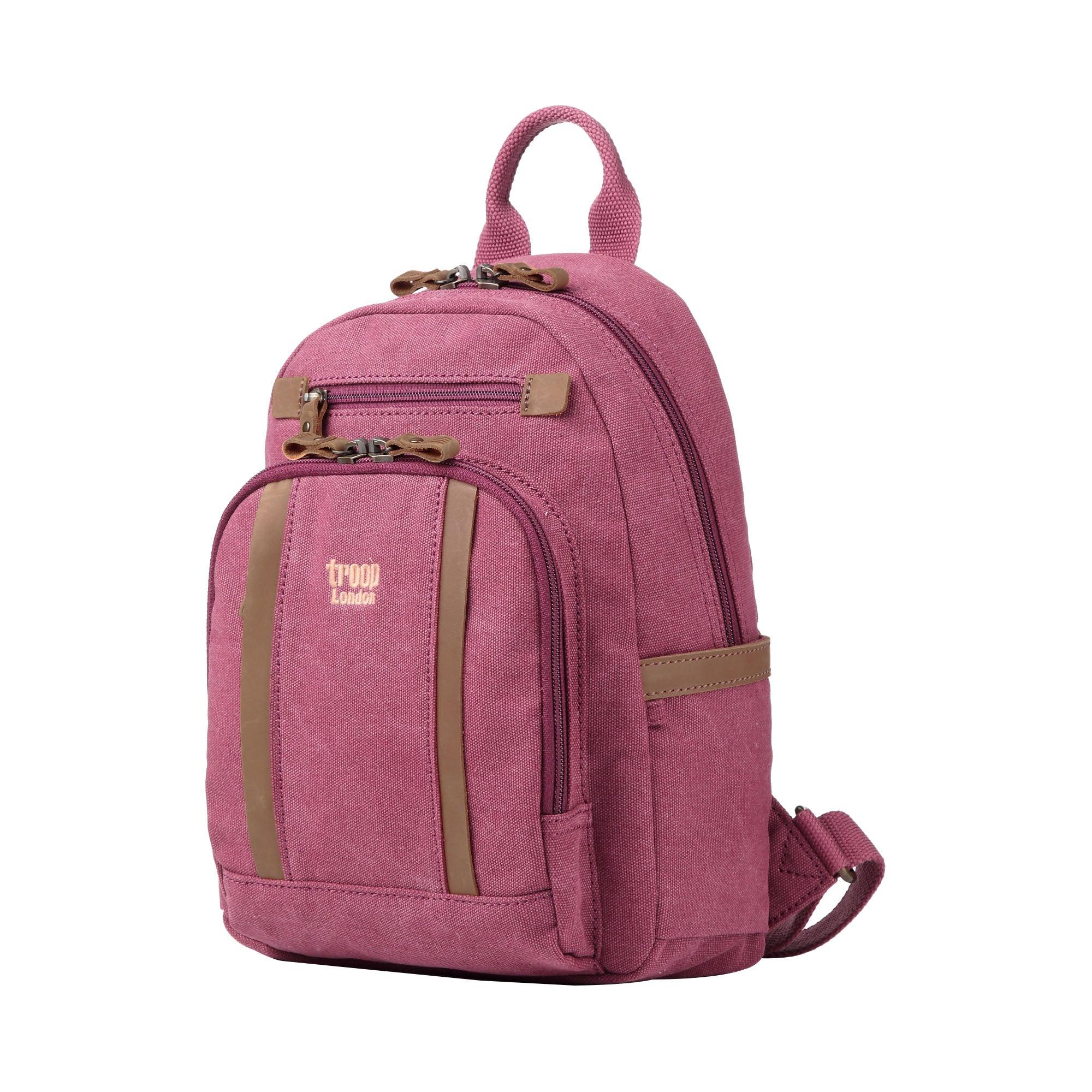 TRP0255 Troop London Classic Canvas Backpack Small - Durable School & Travel Backpack for Men & Women - Perfect for College, Commuting & Outdoor Adventures
