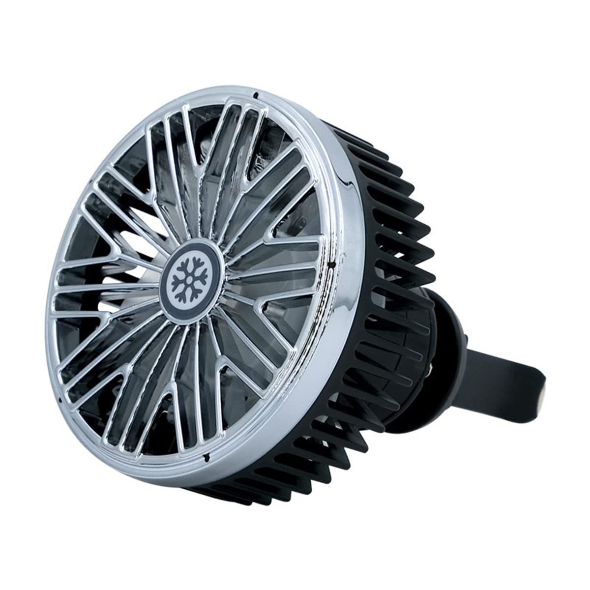 Portable Mini USB Car Air Vent Fan with Colorful LED Lights - Black | Auto Cooling Fan for Sedan, Pickup, Van | Perfect for Summer Road Trips & Hot Weather Commutes