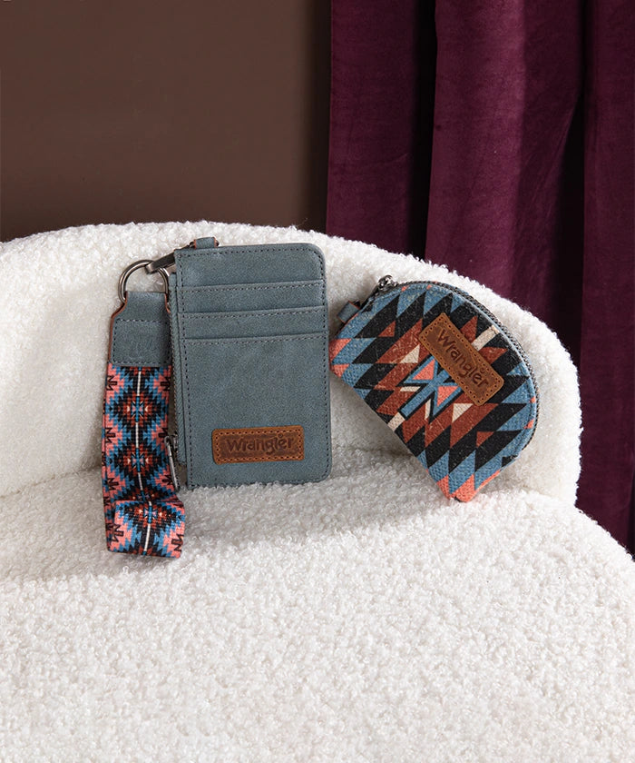 Wrangler Aztec Print Whipstitch Canvas Tote Bag Set - Stylish & Durable Handbag for Women, Perfect for Shopping, Beach & Everyday Use