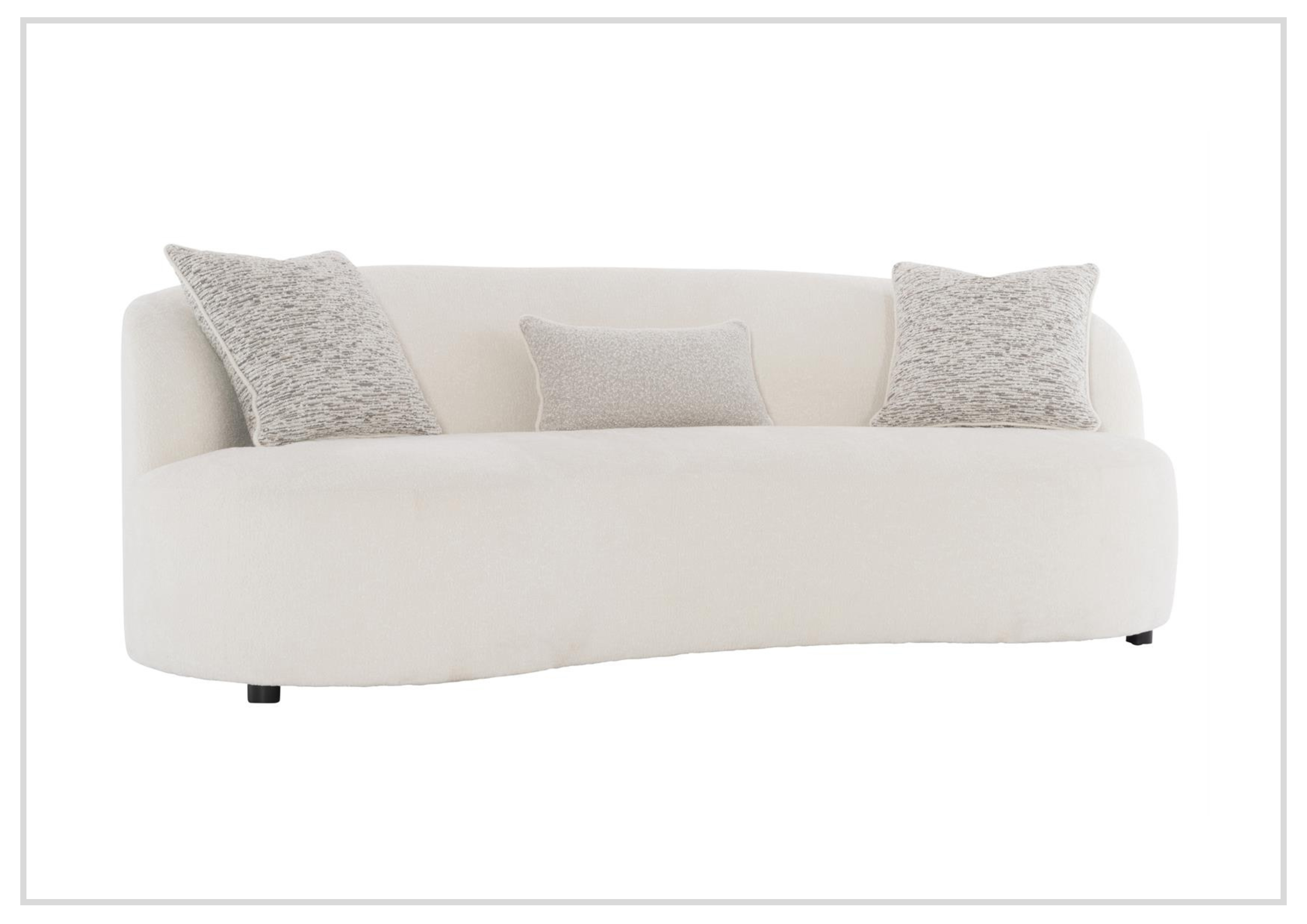 Bernhardt Elle 3-Seater Fabric Sofa in White - Modern Living Room Furniture for Small Spaces | Perfect for Apartments, Condos & Cozy Homes