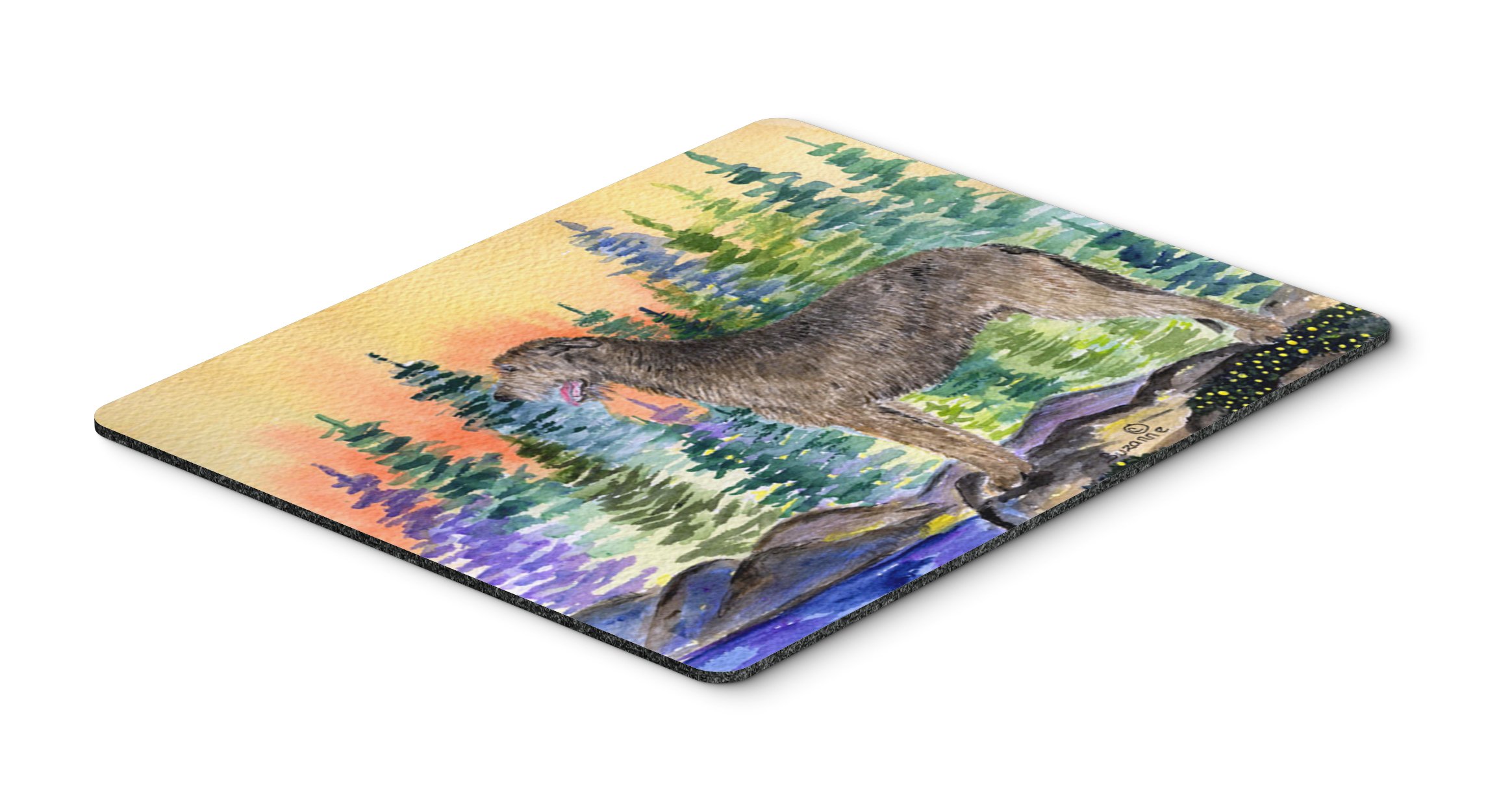 Irish Wolfhound Mouse Pad - Large Washable Non-Slip Desk Mat for Home Office, Gaming & Computer Work | Heat-Resistant Hot Pad & Trivet for Kitchen Use | Perfect Gift for Dog Lovers