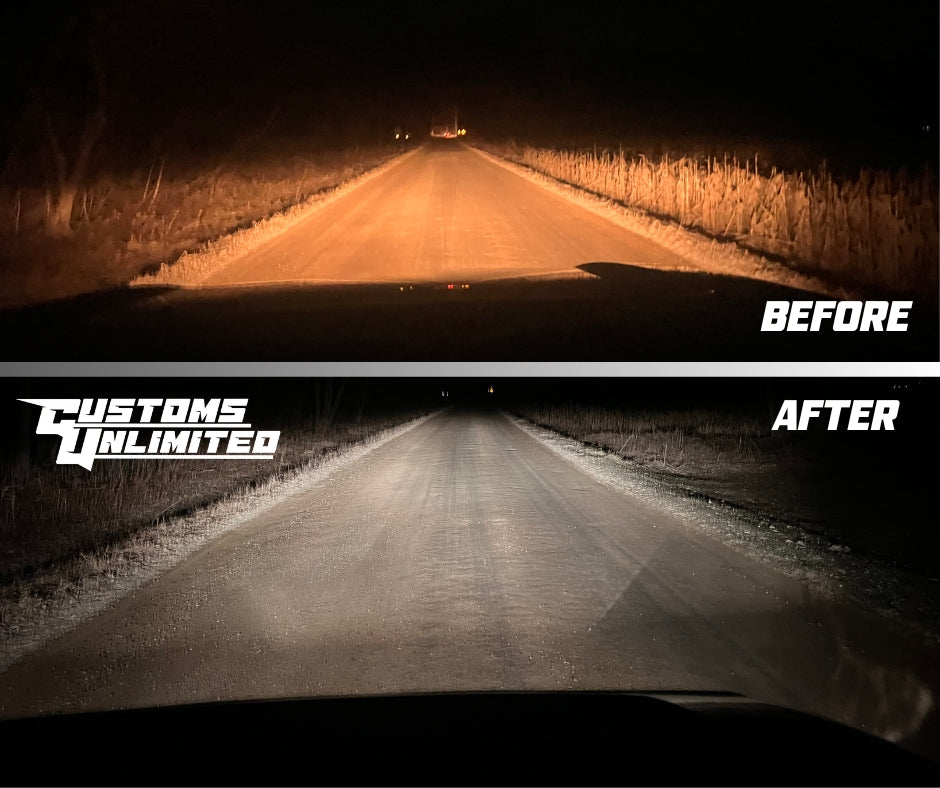 2009-2012 RAM 2500/3500 CREE LED Headlight Bulbs Kit - High Brightness Replacement for 4 Headlight System - Perfect for Night Driving & Off-Road Adventures