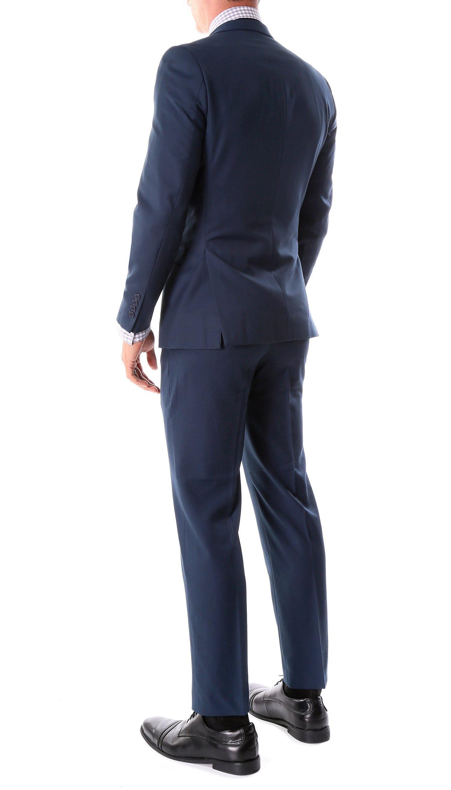 Oslo Collection Slim Fit 2-Piece Navy Suit for Men | Business Formal Attire & Wedding Outfit | Office Wear & Special Occasion Suits