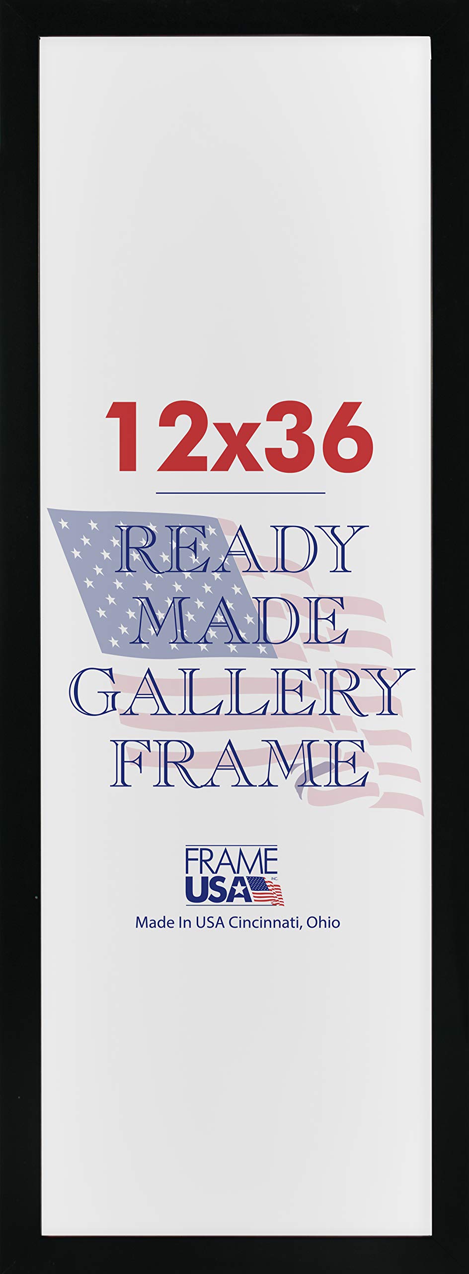 Frame USA Simply Poly Series 12x36 Polystyrene Poster Frames (Black) - Lightweight & Shatterproof Wall Decor for Home, Office, Classroom & Gallery Displays
