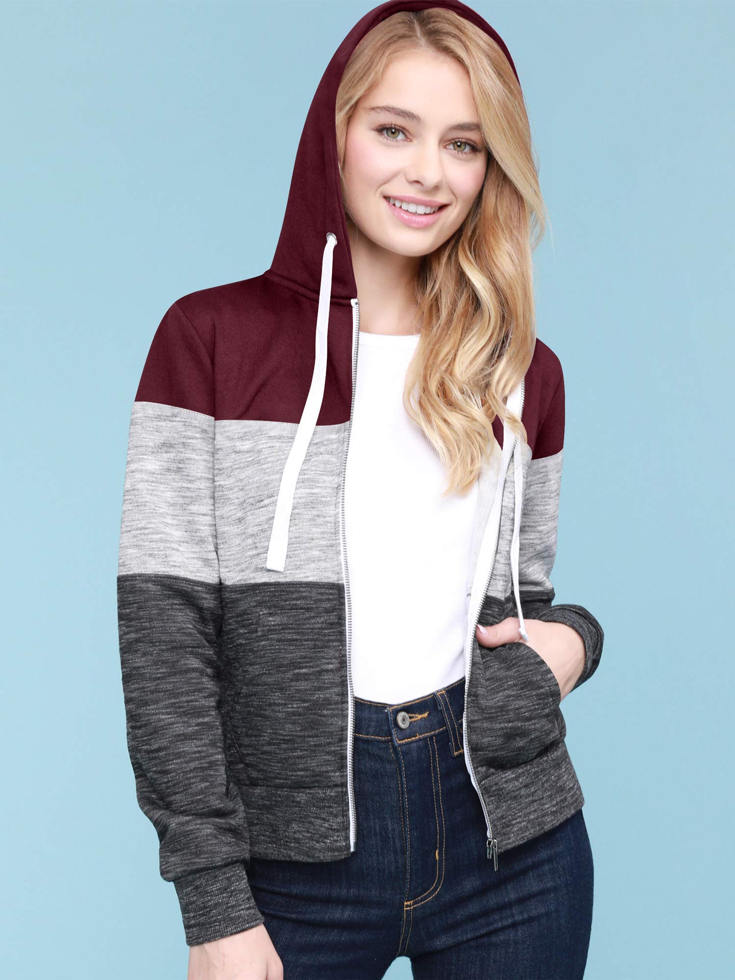 CTC Women's Active Fleece Zip-Up Hoodie Sweater Jacket - Lightweight Warm Pullover for Running, Yoga & Outdoor Activities