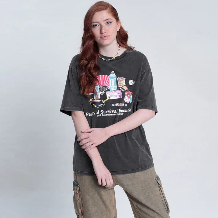 VULK Unisex Survivor Graphic T-Shirt - Comfortable Cotton Tee for Men & Women - Perfect for Casual Wear, Gym, and Outdoor Activities