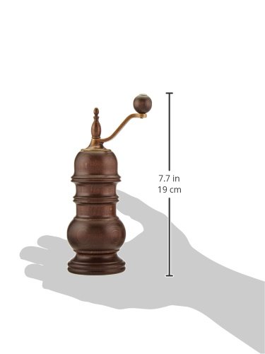 Premium Zassenhaus Speyer 5.1-Inch Dark Stained Beech Wood Pepper Grinder - Adjustable Coarseness for Freshly Ground Spices - Perfect for Kitchen, Dining Table & Gourmet Cooking