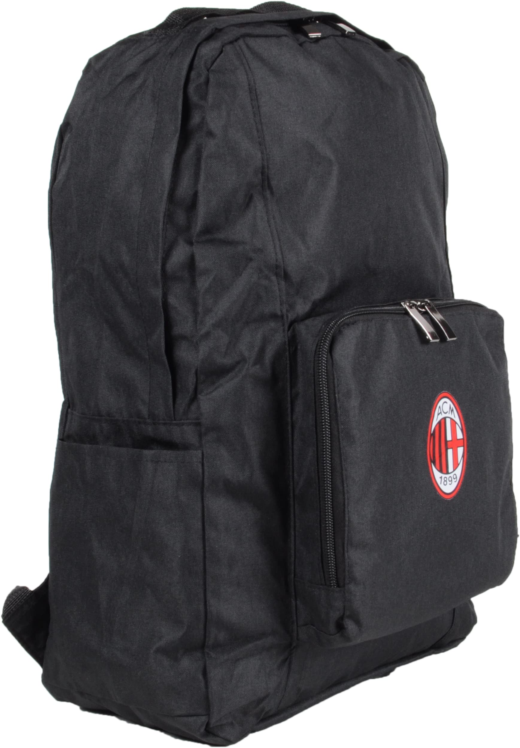 Official AC Milan Backpack - Durable Travel Backpack with Zipper Closure for School, Gym & Outdoor Adventures