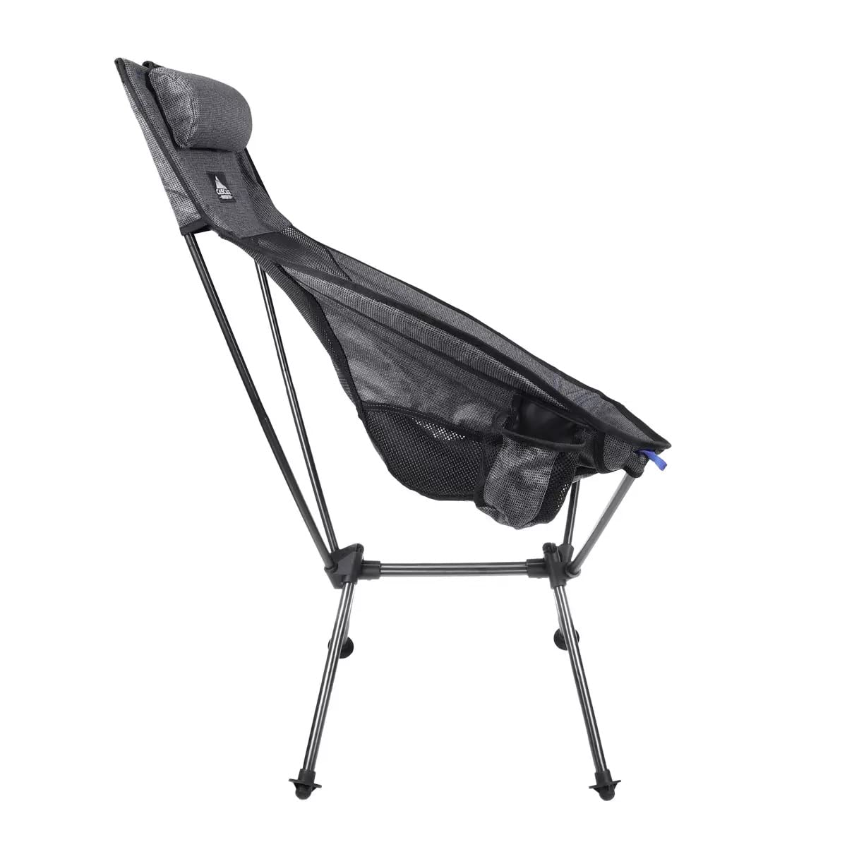 Ultralight Highback Camping Chair with Carry Bag - Portable Folding Chair for Outdoor, Beach, Sports Events, Picnics, and Backpacking (Grey) - Perfect for Camping, Hiking, and Travel Adventures