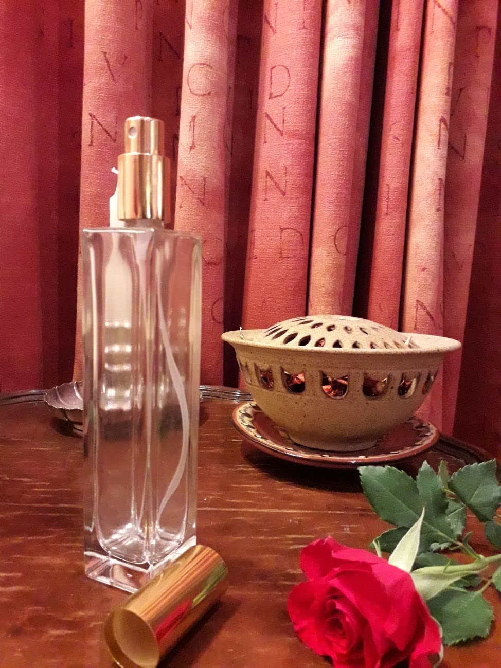 Hunky Dory 100ml Refillable Glass Spray Bottle with Pump & Cap - Perfect for DIY Perfume, Essential Oils, Rose Water & Aromatherapy Blends | Silver Finish | Ideal for Home, Travel & Gift Packaging