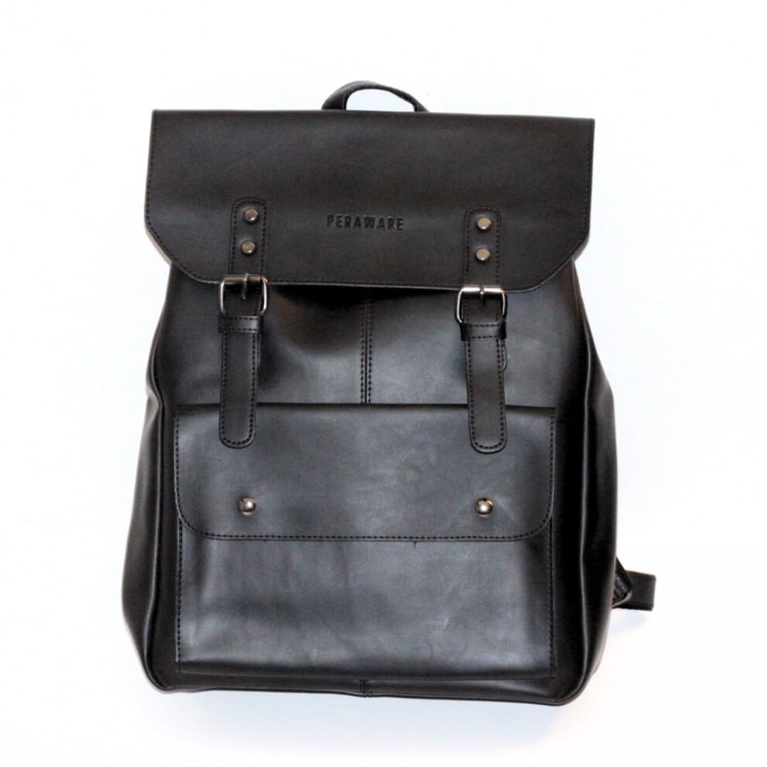 ASPHALT Versatile Leather Backpack for Men & Women - Stylish Crossbody Bag, Mini Backpack, Sling Bag & Travel Rucksack | Water-Resistant Daypack for Work, School, Hiking & Outdoor Adventures | Perfect Commuter & Stadium-Approved Backpack