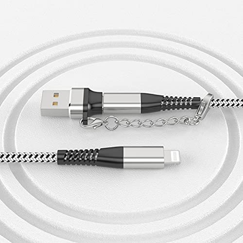 Apple MFi Certified 2-Pack iPhone 14/13 Fast Charging Cable - USB-C to Lightning 3FT Cord for iPhone 14/13/12 Pro Max/Mini/X/Xs/Xr with USB-C to USB-A Adapter & Keychain - Perfect for Home, Office & Travel Charging