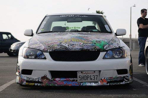JDM Anime Graffiti Car Vinyl Wrap Sticker - 5FT x 10FT Bomber Style Decal for Laptop, Auto, Toolbox | Customizable DIY Decoration for Cars, Walls, Laptops