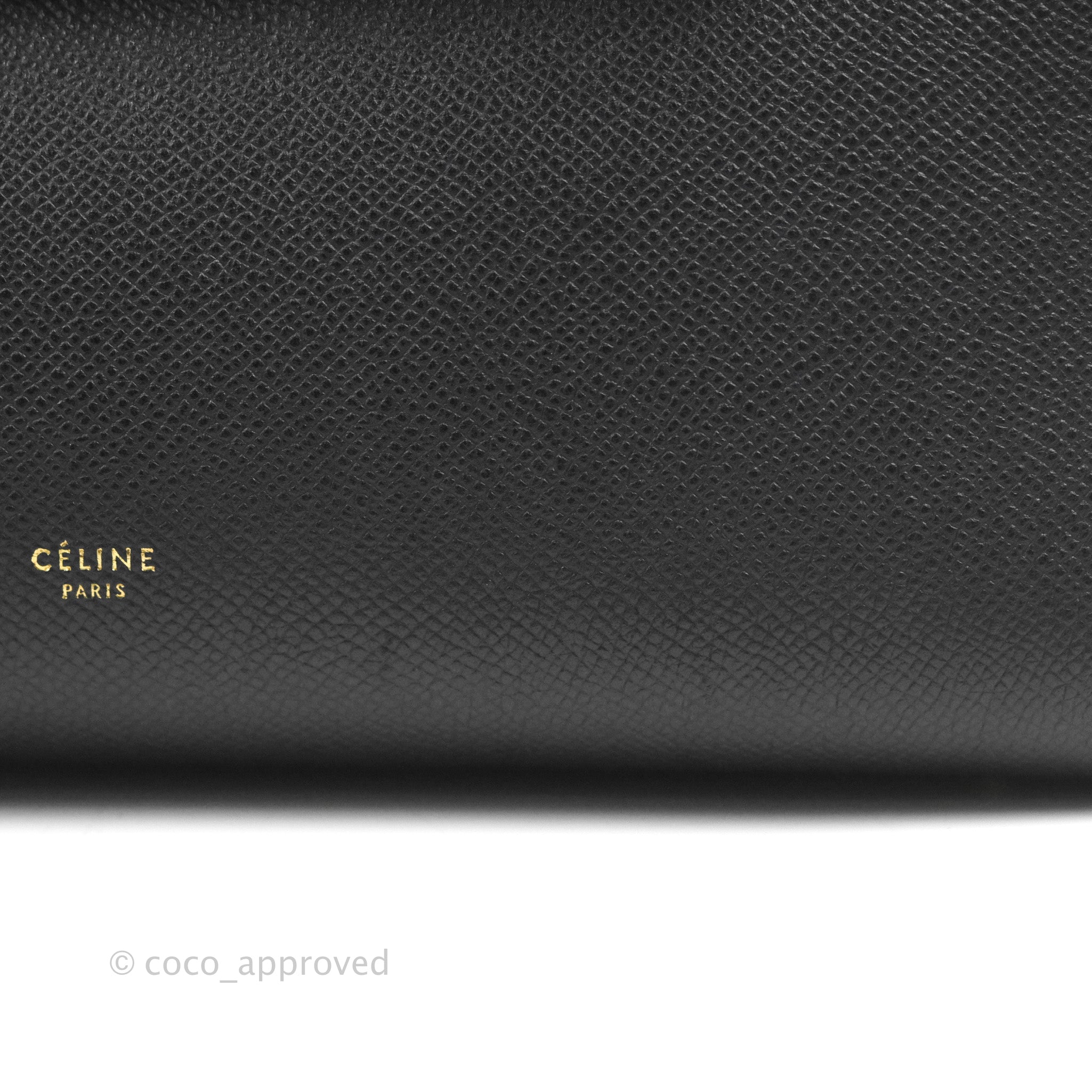 Celine Mini Belt Bag in Black Grained Calfskin with Gold Hardware - Perfect for Everyday Use, Travel & Fashion Accessories