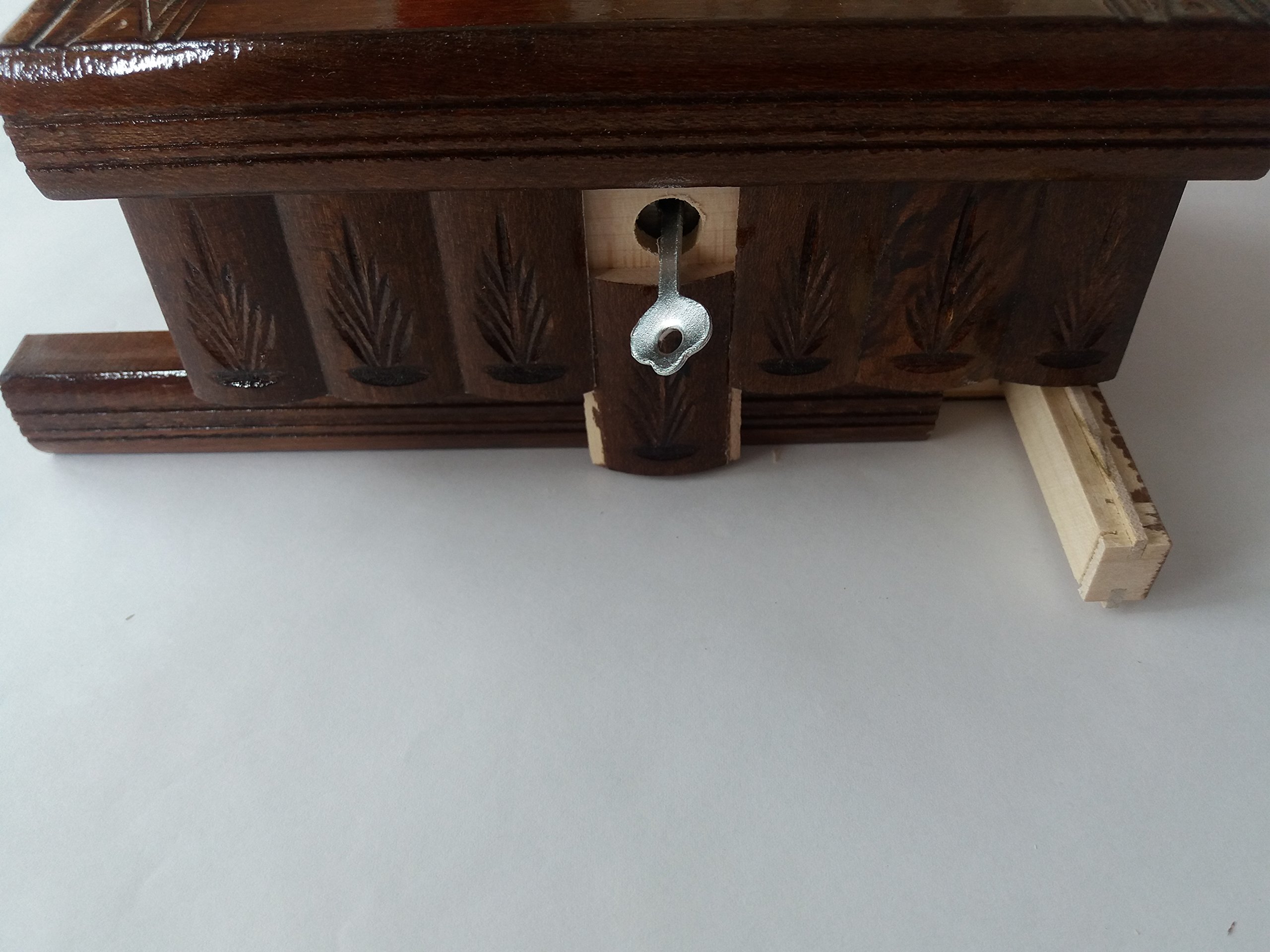Magic Puzzle Jewelry Box - Secret Tricky Carved Wooden Brain Teaser Gift for Adults (Chocolate Brown) | Perfect for Treasure Hunts, Escape Rooms & Mind-Challenging Games
