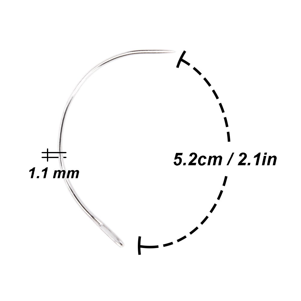 WIWAPLEX 20Pcs Wig Making Pins Set - T Pins & C Curved Needles for Hair Weaving, Wig Crafting, Knitting Blocking and DIY Projects | Perfect for Cosplay, Costume Design and Hairstyling Accessories