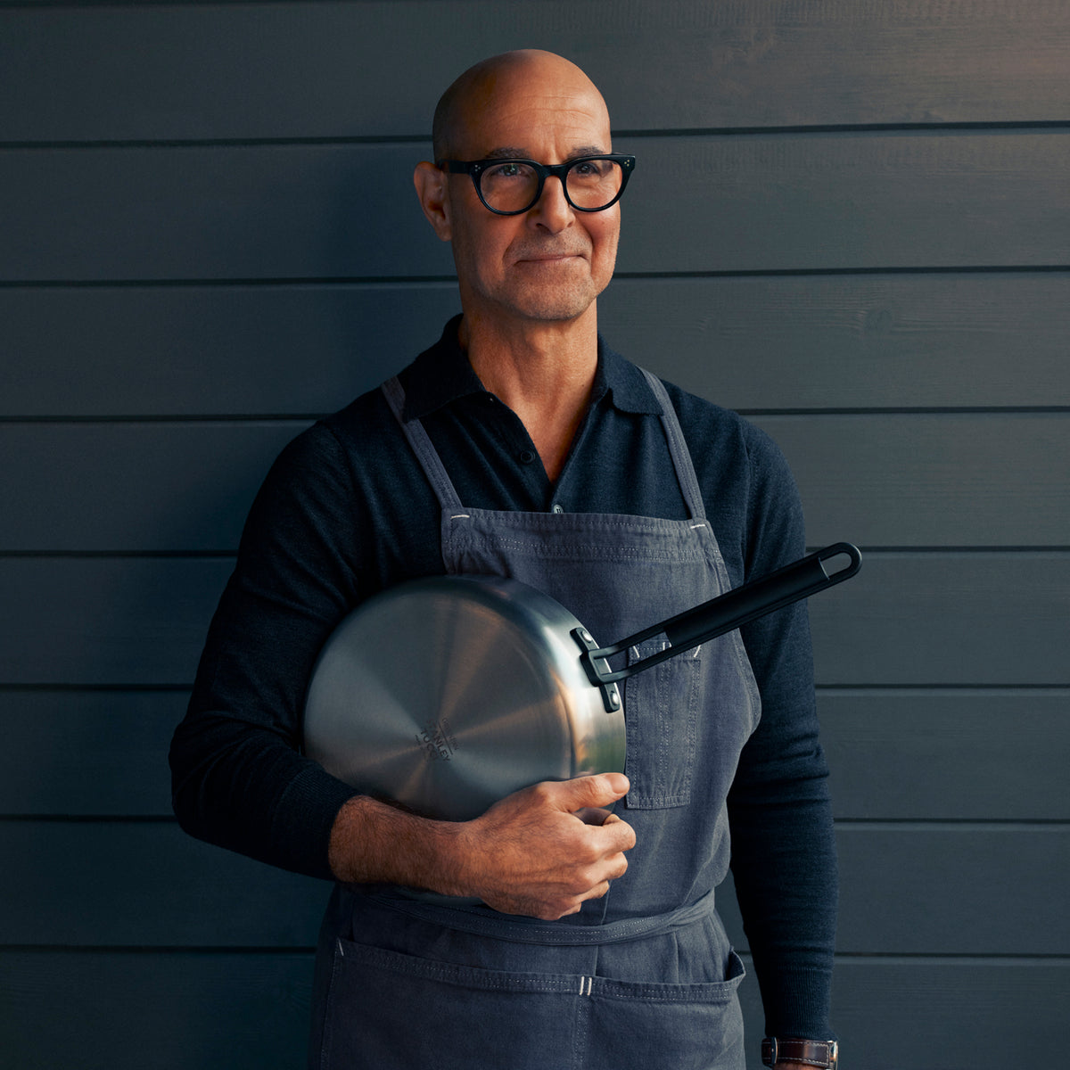 Stanley Tucci™ 4-Piece Nonstick Cookware Set - Stainless Steel & Ceramic Coating, Black Handles | Includes The Tucci Cookbook | Perfect for Home Cooking, Gifts & Kitchen Upgrades