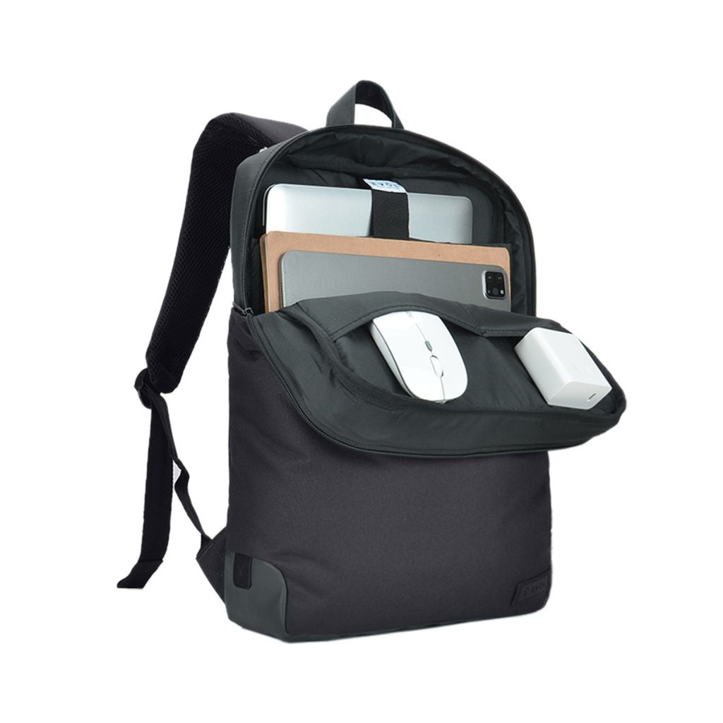 Evol Byron 15.6 Inch Laptop Business Backpack - Black | Water-Resistant Work Bag for Men & Women | Perfect for Office, Travel & School