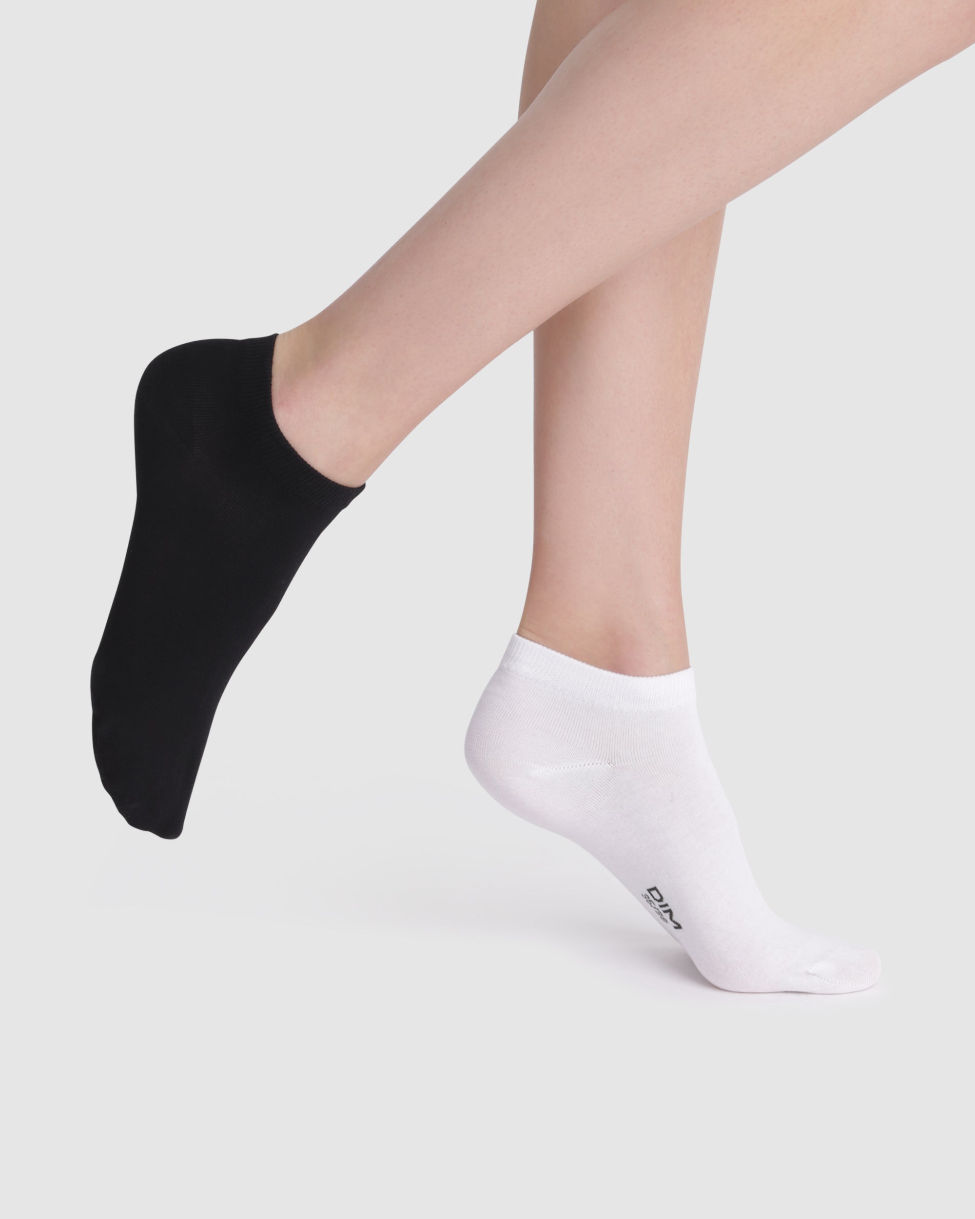 2 Pack Black & White Cotton Ankle Socks for Women - Breathable Comfort for Workouts, Casual Wear & Everyday Use