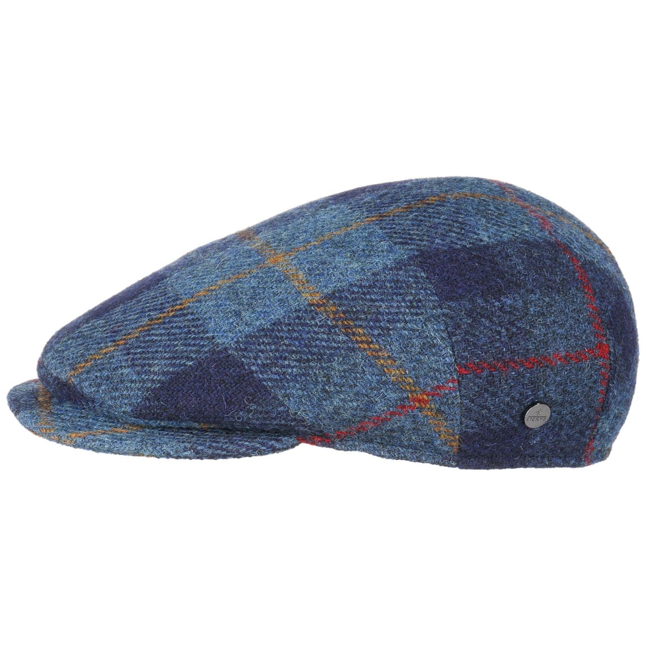 Lierys Harris Tweed Flat Cap for Men - Classic British Style Newsboy Hat | Perfect for Outdoor Activities, Travel, and Casual Wear