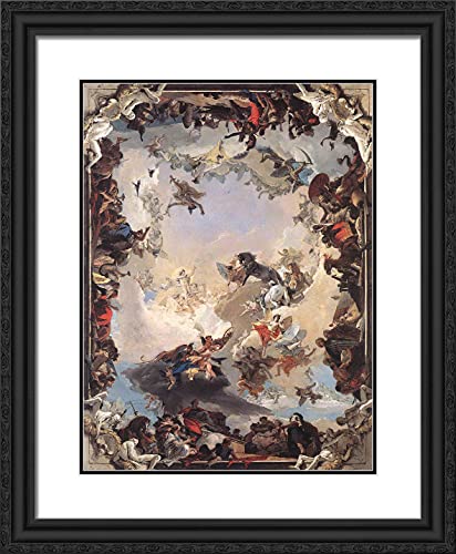 Black Ornate Wood Frame with Double Matting