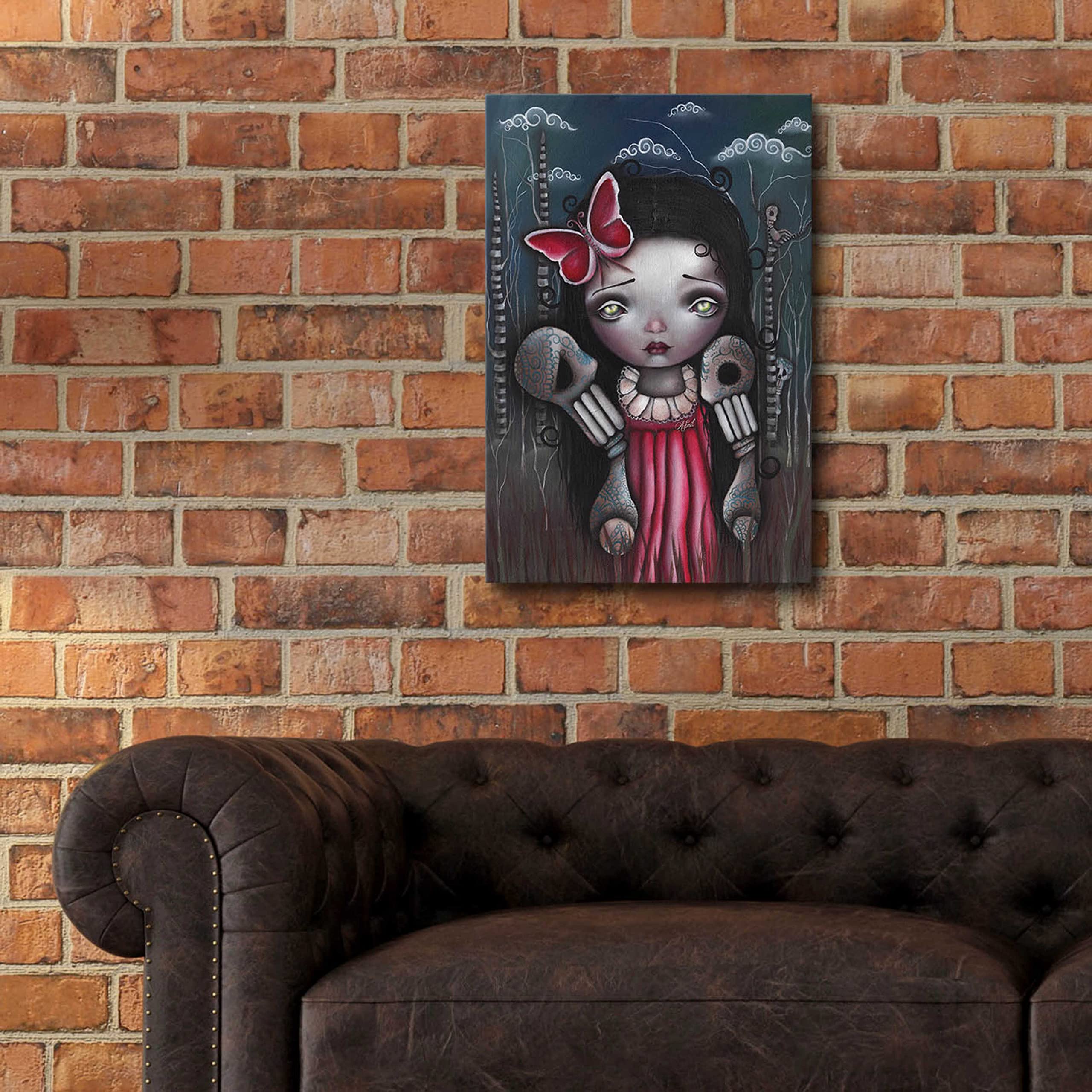 Epic Art 'Bones And Butterflies' by Abril Andrade - 16x24 Inch Acrylic Glass Wall Decor - Modern Gothic Home Decor for Living Room, Bedroom or Office