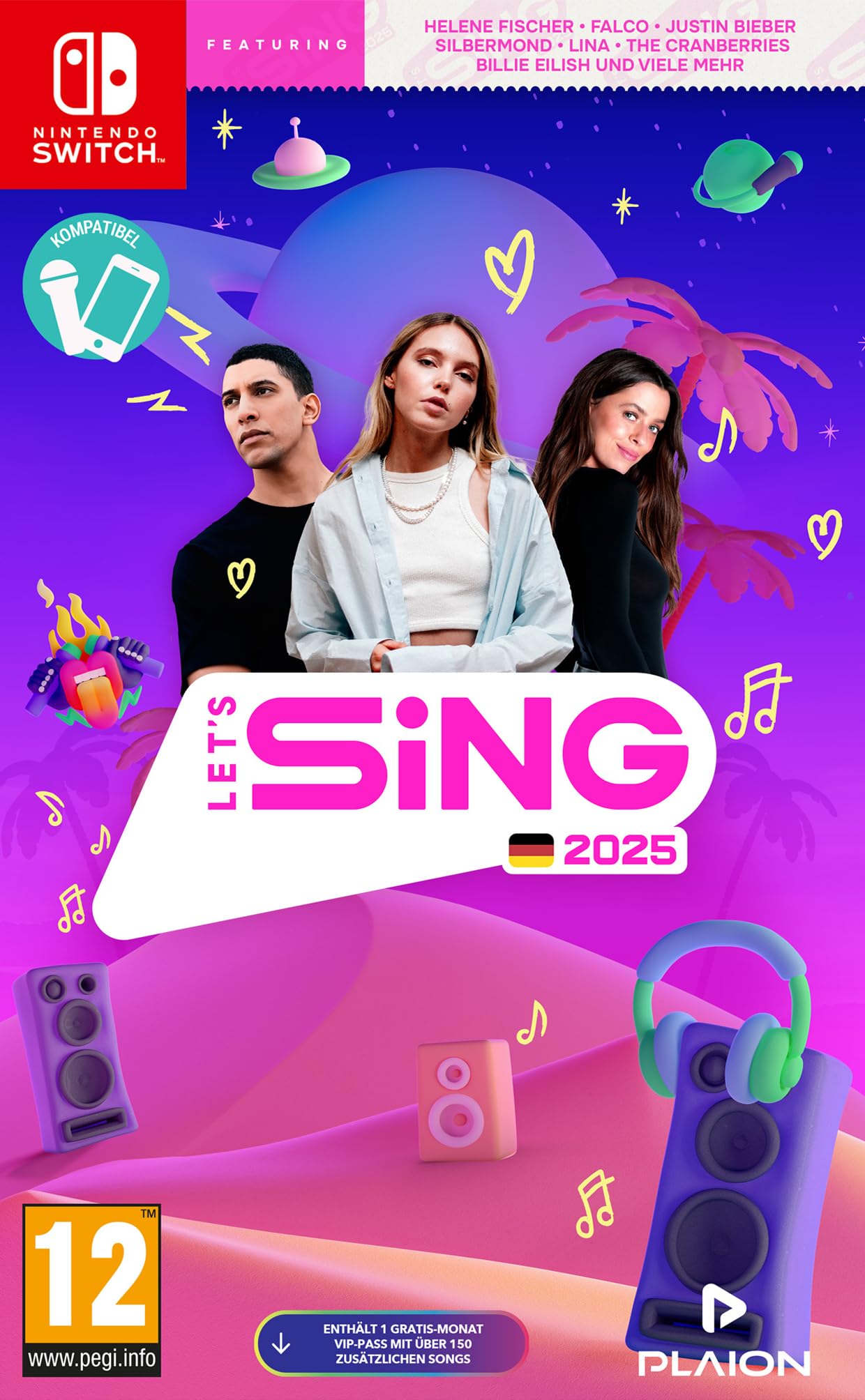 Let's Sing 2025 German Edition - Nintendo Switch Game with PEGI Rating | Family Karaoke Party & Music Entertainment