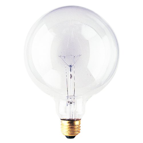 Bulbrite 150G40CL 150-Watt G40 Globe Light Bulbs - Medium Base, Clear Glass, 48-Pack - Perfect for Commercial Lighting, Restaurants & Retail Displays
