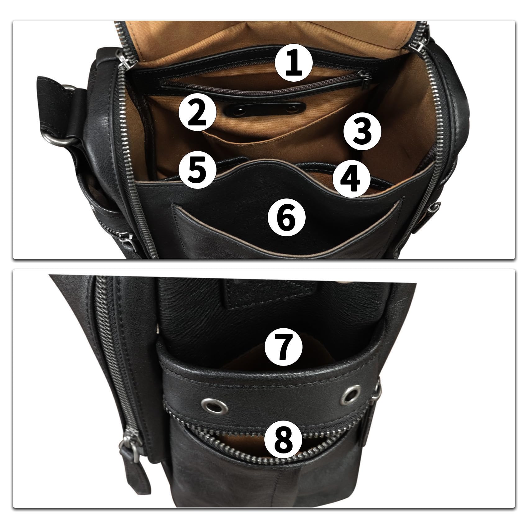 IVTG Genuine Leather Messenger Bag for Men - Durable Crossbody Shoulder Bag & Stylish Satchel Briefcase with Adjustable Strap - Perfect for Work, Travel & Everyday Use