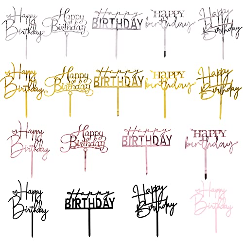 Multicolor Happy Birthday/18 Pieces