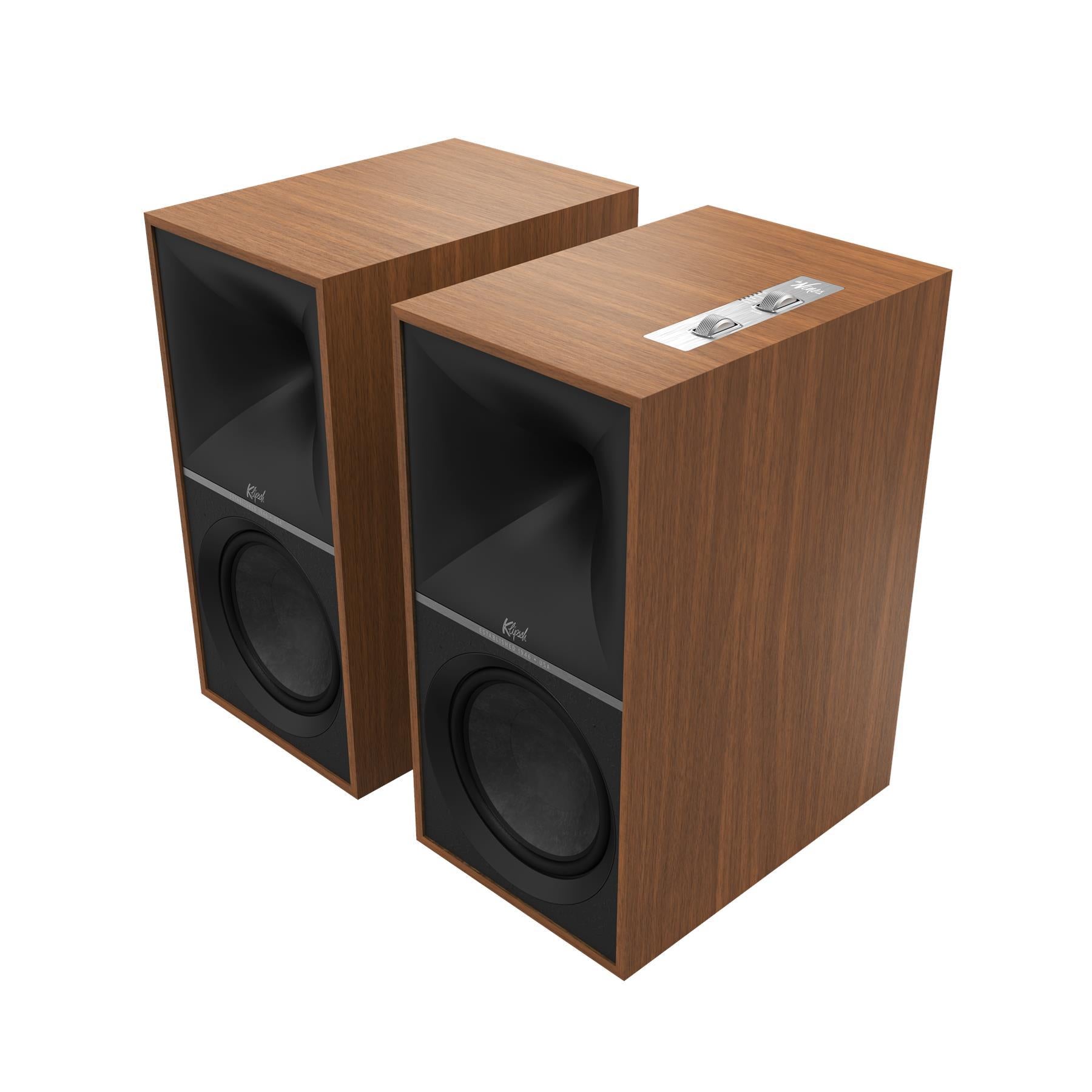 Klipsch The Nines Powered Bookshelf Speakers - High-Fidelity Audio with Bluetooth & USB | Perfect for Home Theater, Music Studio & Gaming Setup