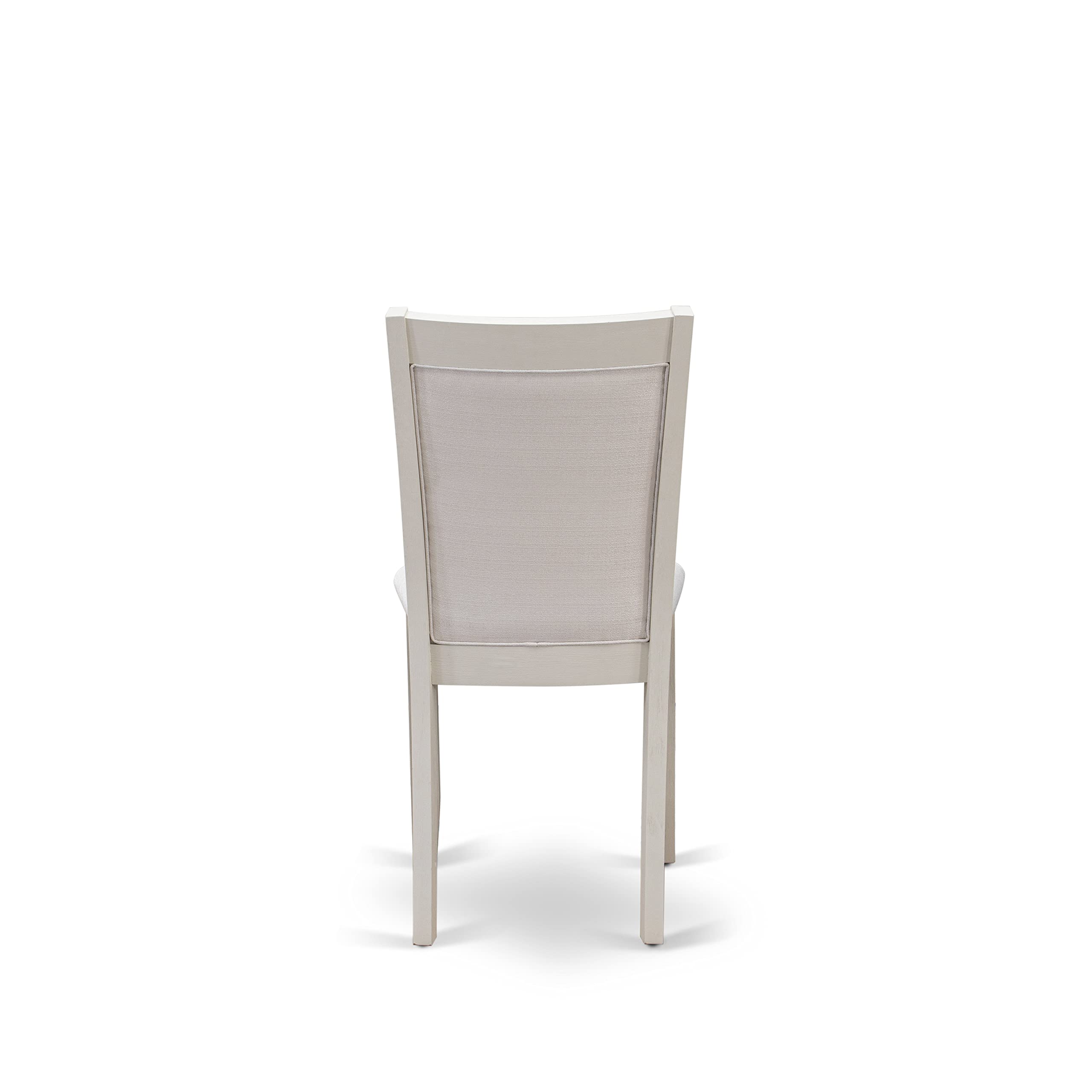 East West Furniture 5-Piece Kitchen Dining Set with Rectangle Table & 4 Cream Linen Parsons Chairs - 40x72 Inch V-Leg Table for 4, Multi-Color - Perfect for Small Spaces, Breakfast Nooks & Cozy Family Meals