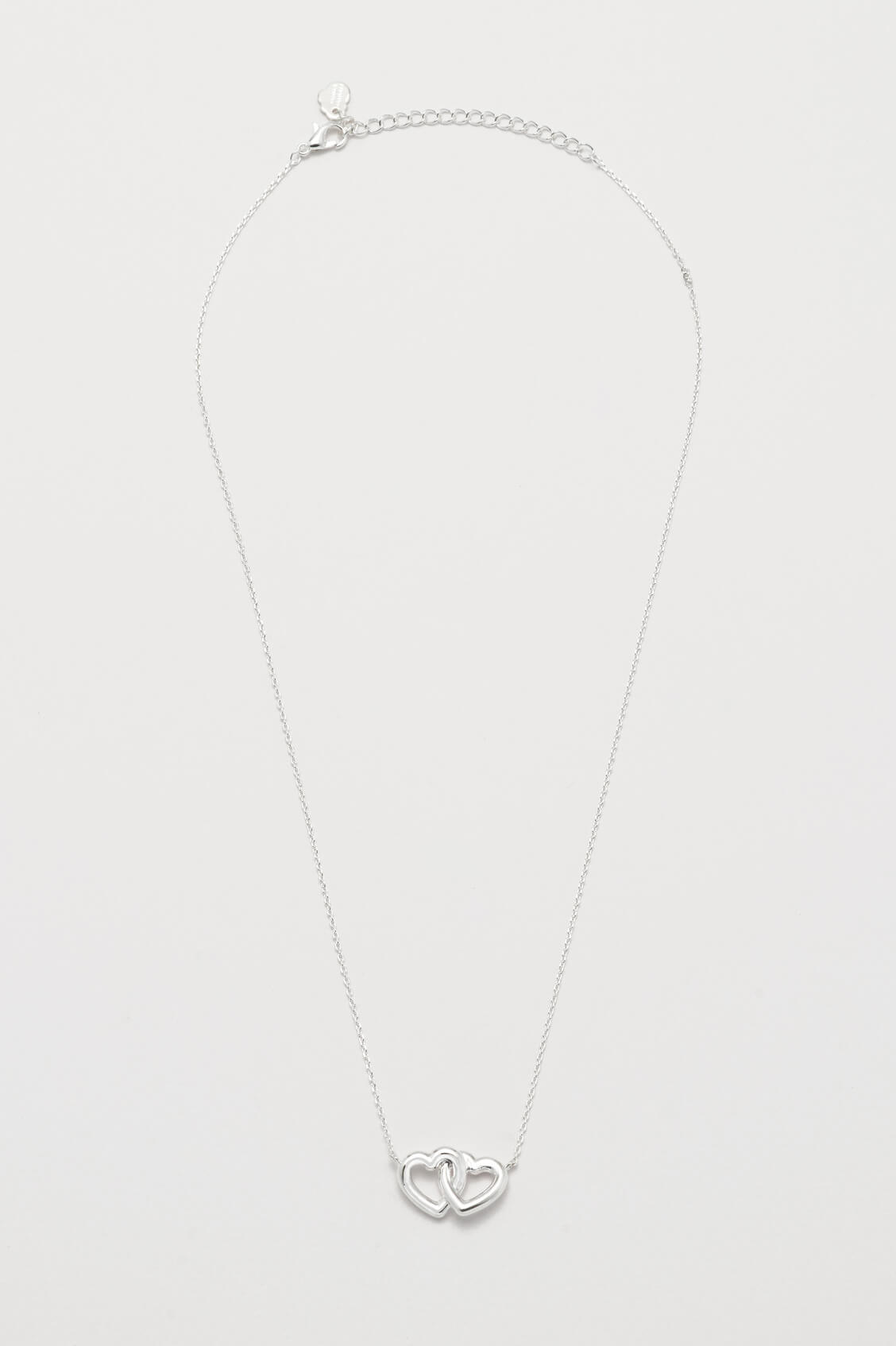 Interlinked Hearts Necklace - Sterling Silver Couple Necklace for Women & Men - Romantic Gift for Valentine's Day, Anniversary & Wedding - Perfect for Date Nights & Special Occasions