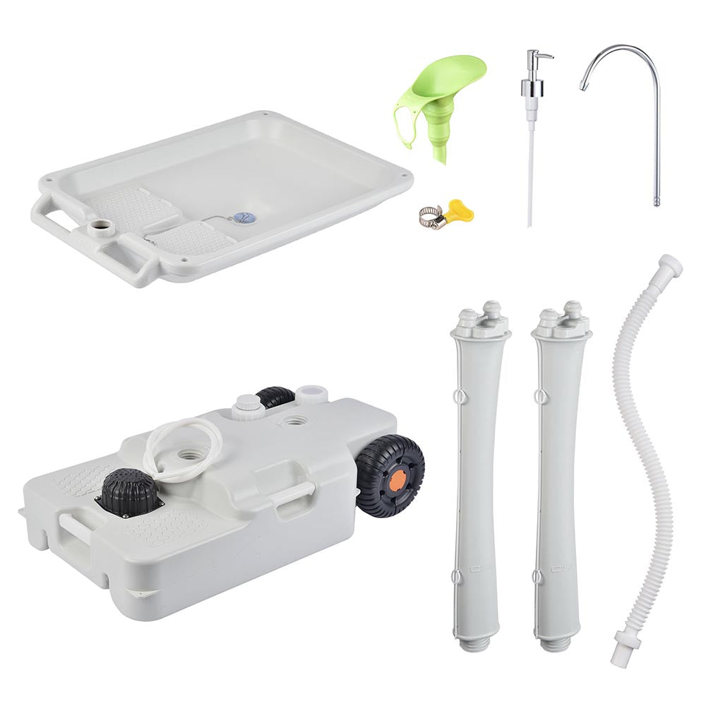 8 Gallon Portable Hand Washing Station with Foot Pump - Ideal for Camping, Outdoor Events & Emergency Preparedness - TheLAShop