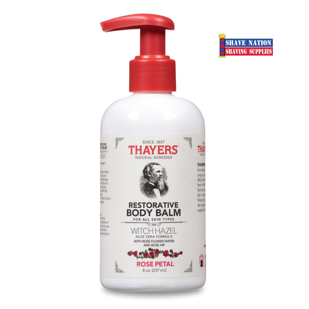 Thayers Restorative Body Balm with Rose Petal - Hydrating & Soothing Skin Moisturizer for Dry, Sensitive Skin - Perfect for Daily Use & Post-Workout Recovery