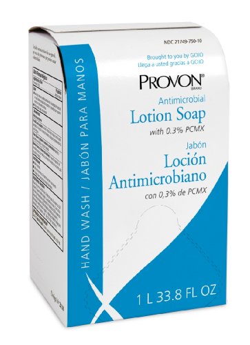 Gojo Provon 211808 Antimicrobial Lotion Soap - Floral Balsam Scent, 1000ml Refill (8/Carton) | Hospital-Grade Hand Cleanser for Healthcare, Food Service & Industrial Use