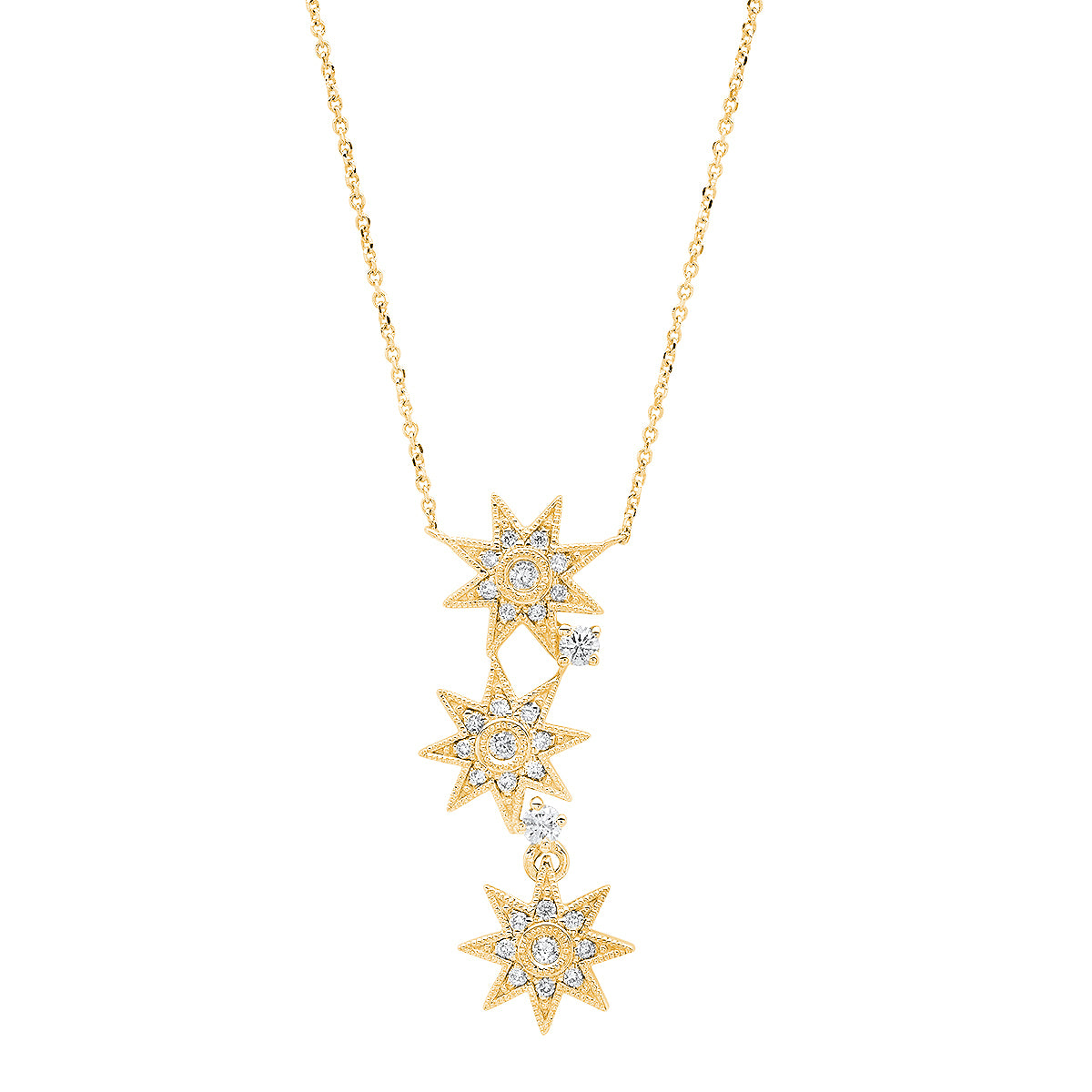 3 Star Necklace for Women - Gold, Silver & Rose Gold Pendant Jewelry - Perfect for Gifts, Anniversaries & Everyday Wear